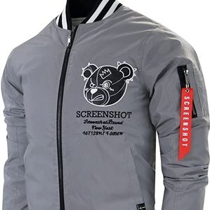 Screenshot Bomer Jacket size small.. Color (Reflective) Grey
